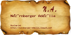 Nürnberger Adélia névjegykártya